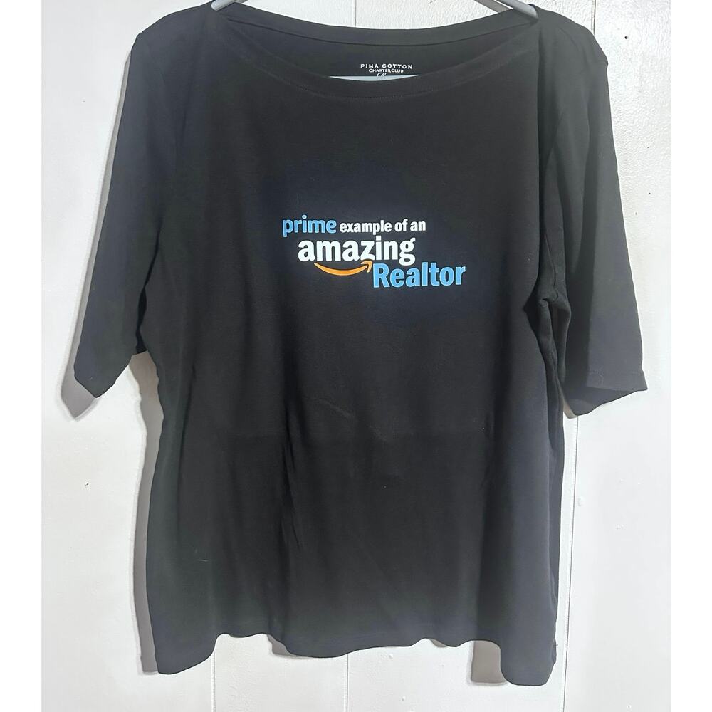 Realtor Funny size  xl T-shirt mid Long Sleeve Curved Neck